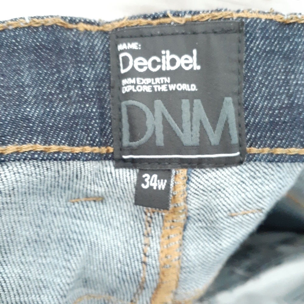 Decibel Mens Denim Shorts 34 Waist Dark Blue 94 - Picture 3 of 5